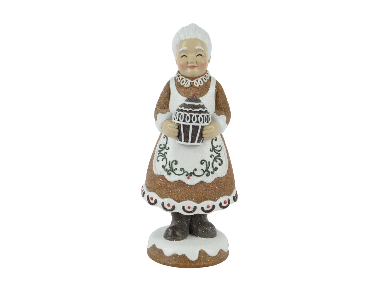 Mamma natale 31cm con muffin in resina oro