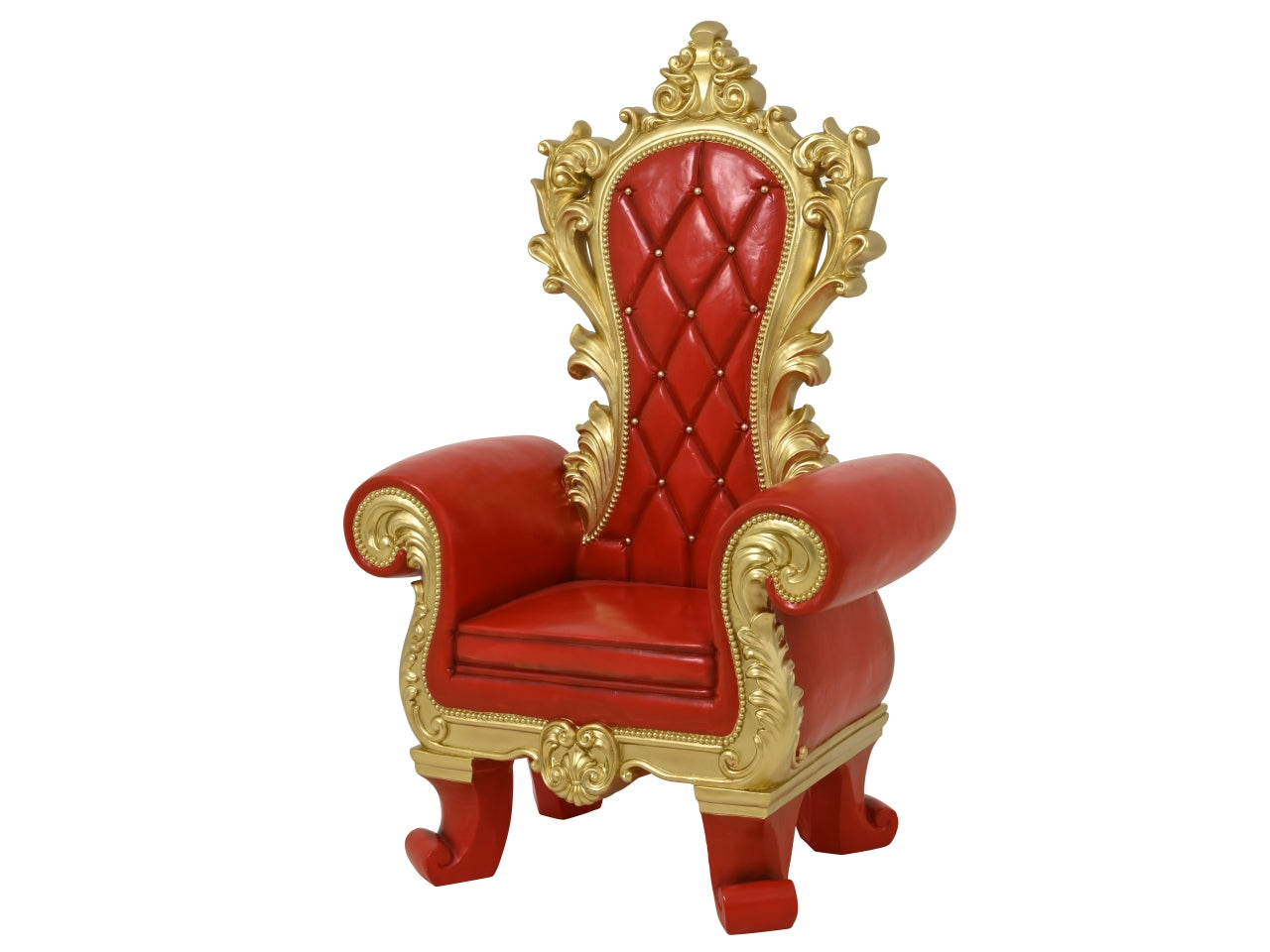 Sedia in resina rosso/oro 66xh.159cm