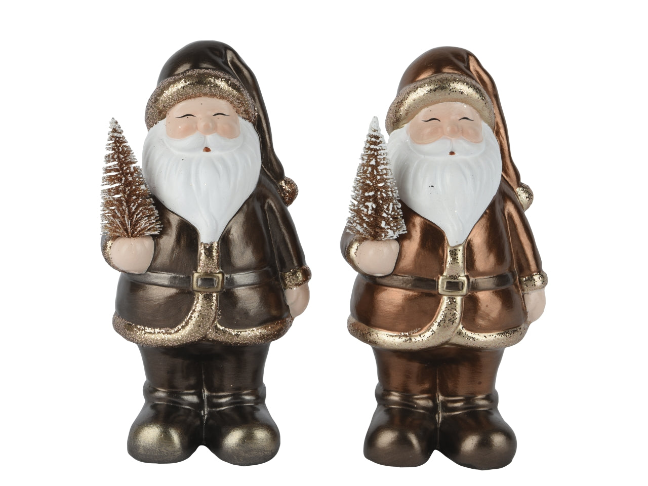 Babbo natale 20,4cm in terracotta 2 colori assortiti