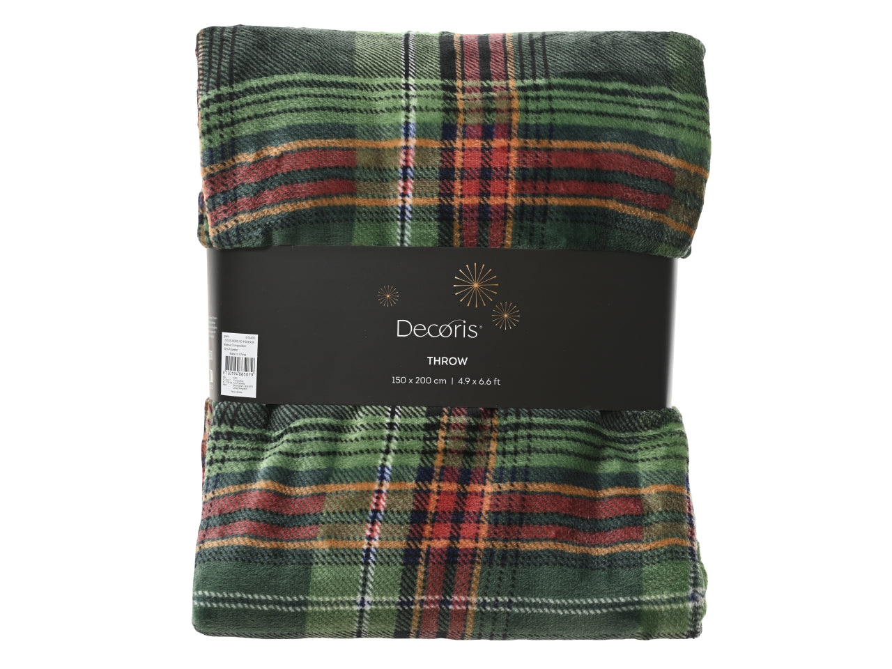 Coperta 150x200cm scozzese verde