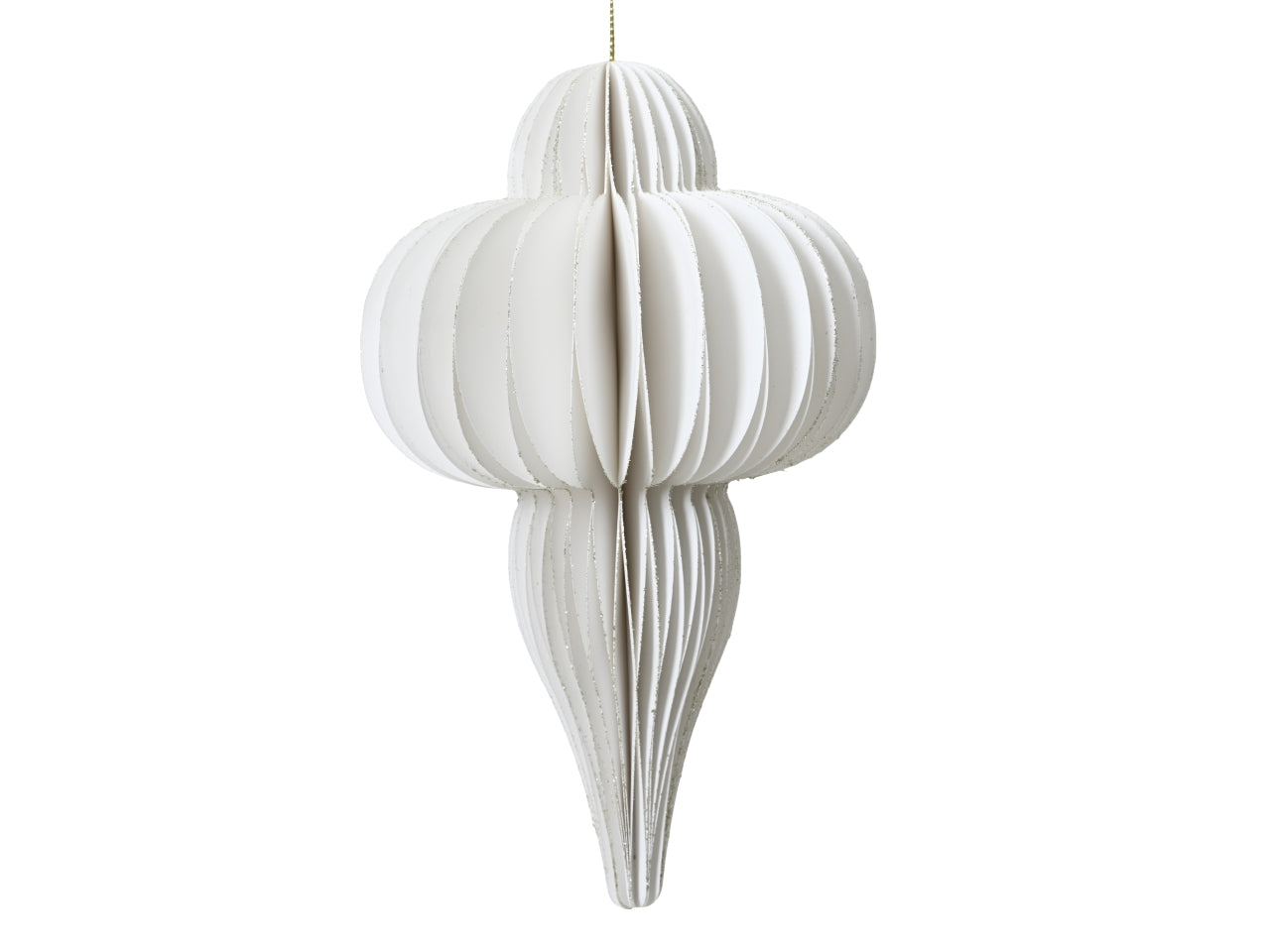Decorazione goccia in carta 9xh.15cm bianco