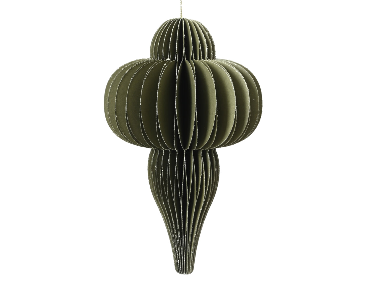 Decorazione goccia in carta 24xh.40cm verde