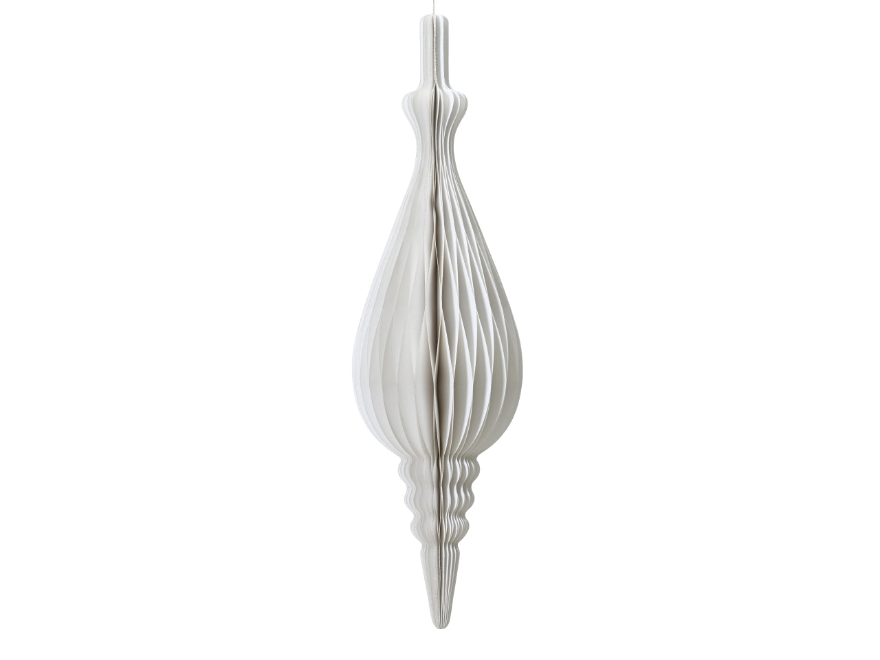 Decorazione goccia in carta 22xh.80cm bianco