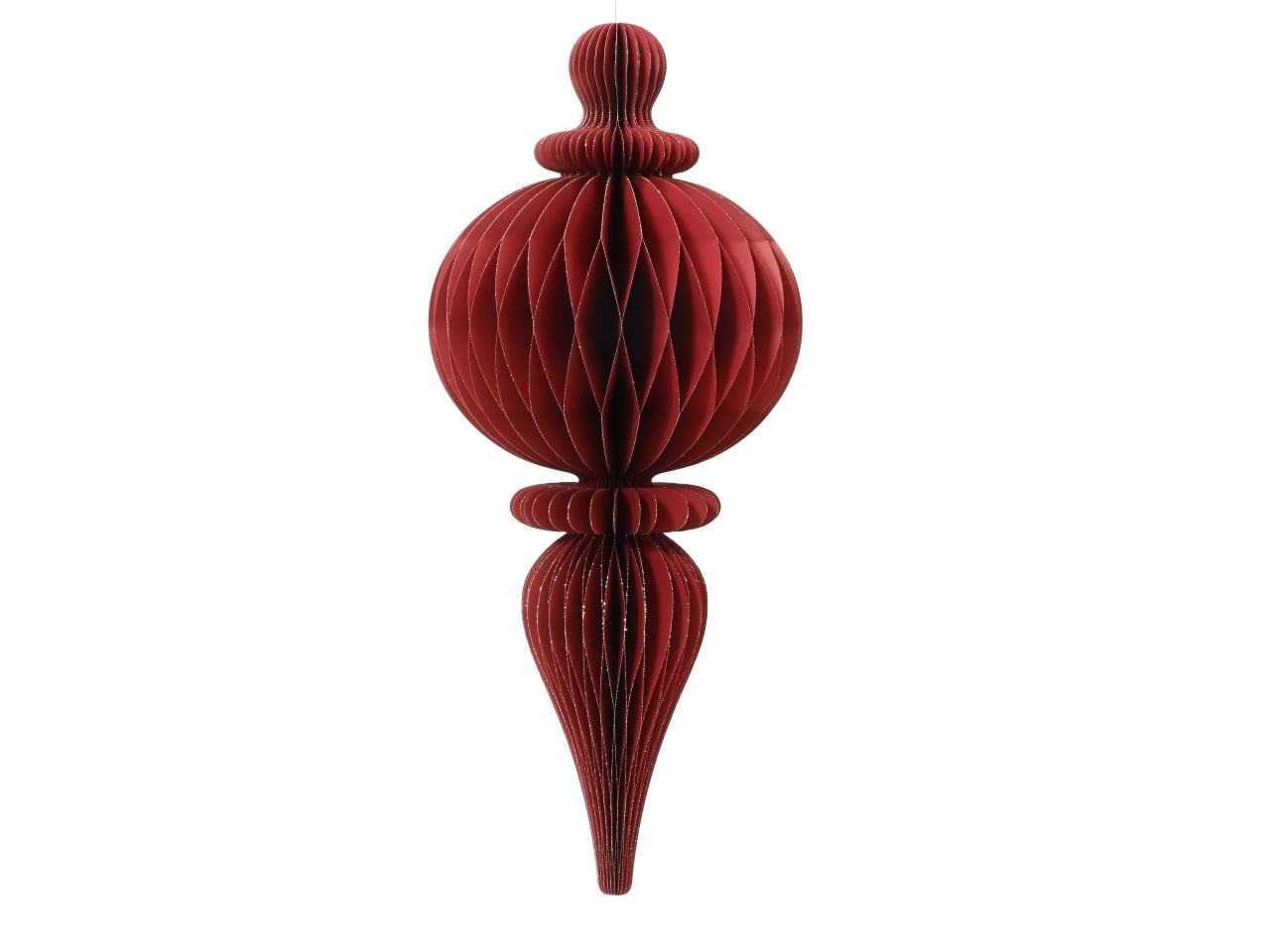 Decorazione goccia in carta 34xh.80cm rosso