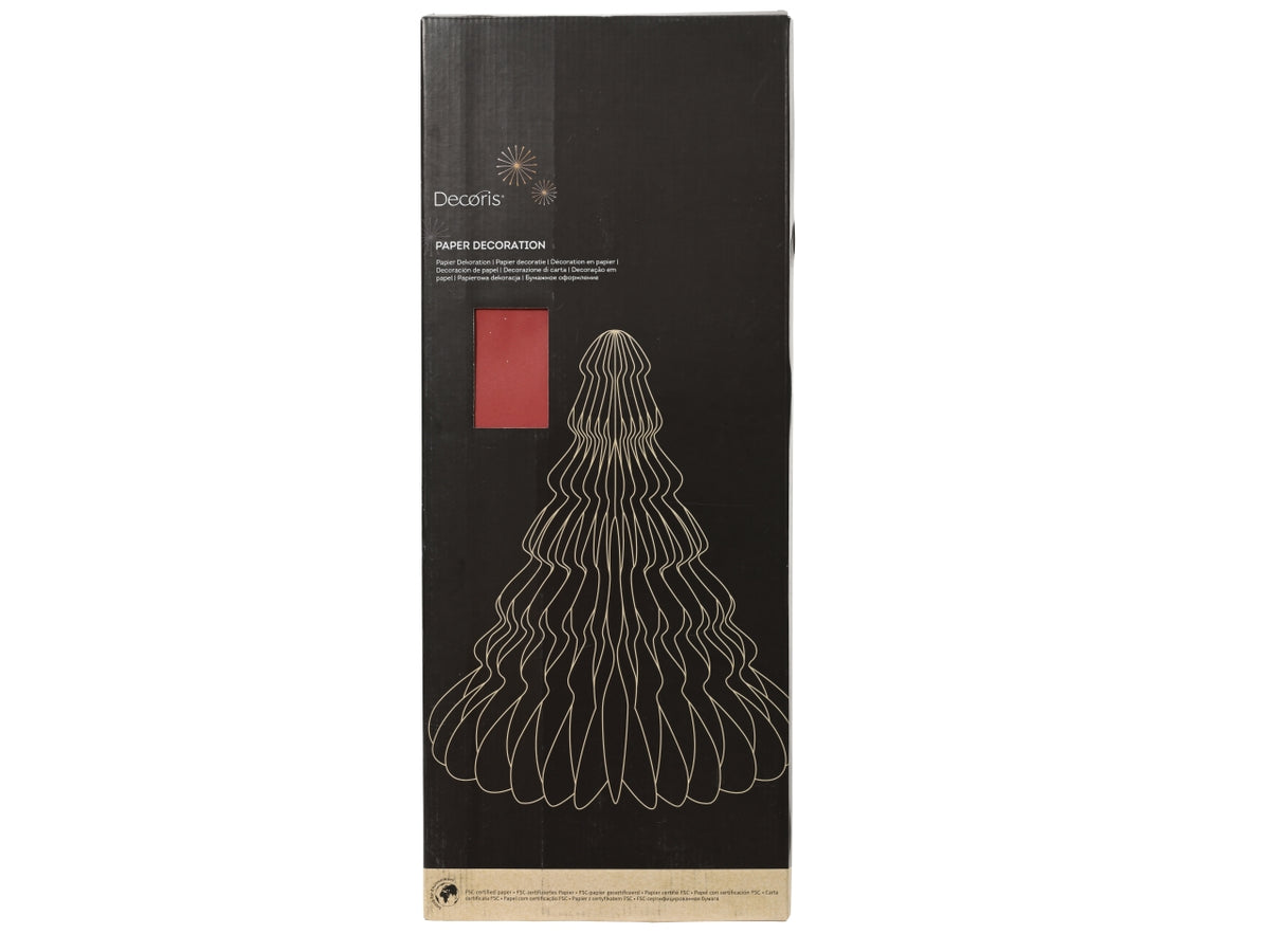 Decorazione albero in carta 48xh.60cm maxi rosso