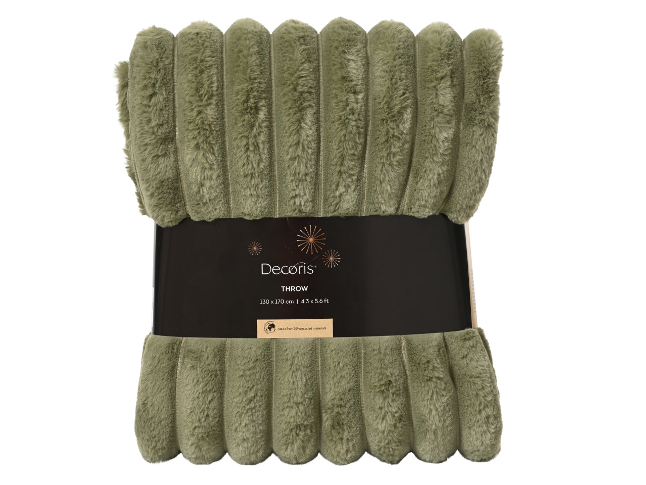 Coperta 170x130cm a righe verde