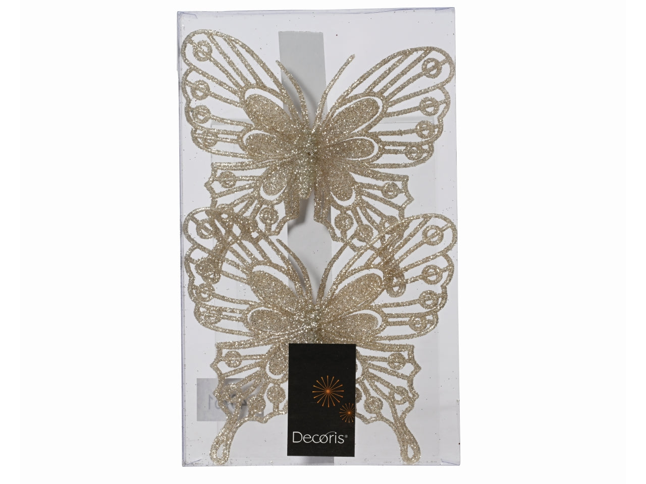 Farfalla 2pz con clip perla