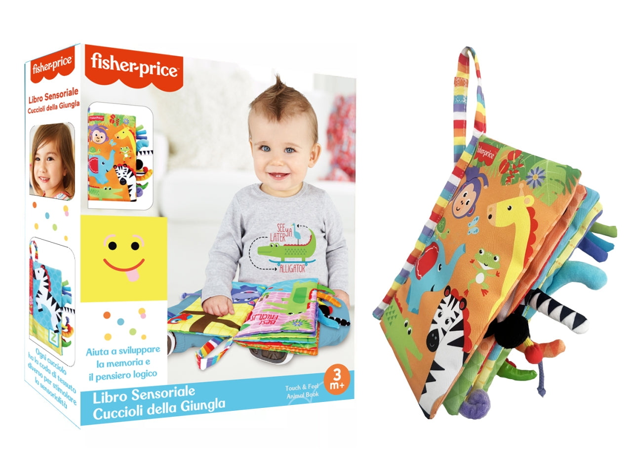 Fisher price Libro Sensoriale Cuccioli Giungla