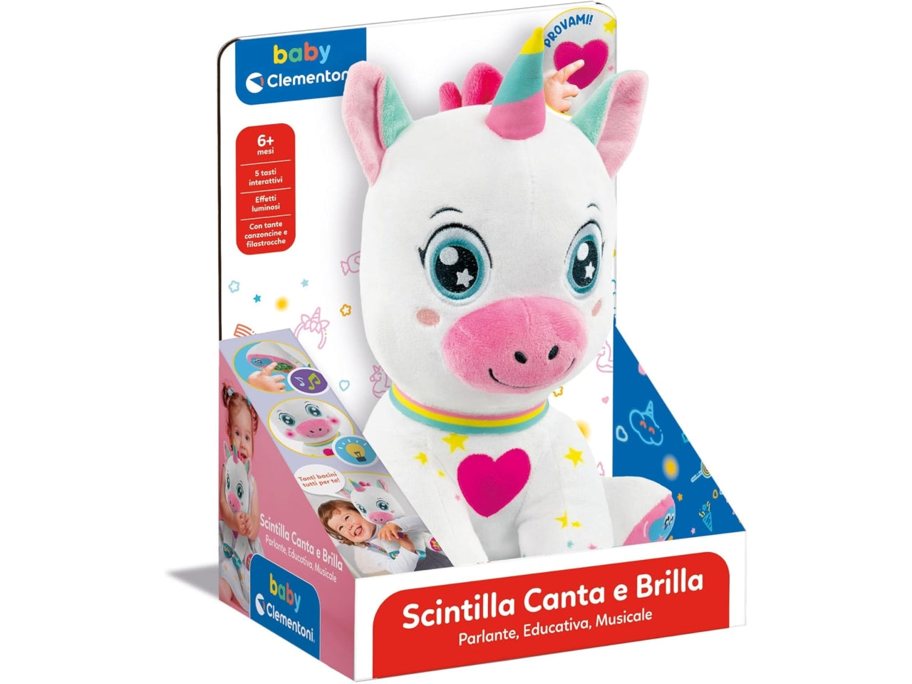 Scintilla unicorno canta e brilla