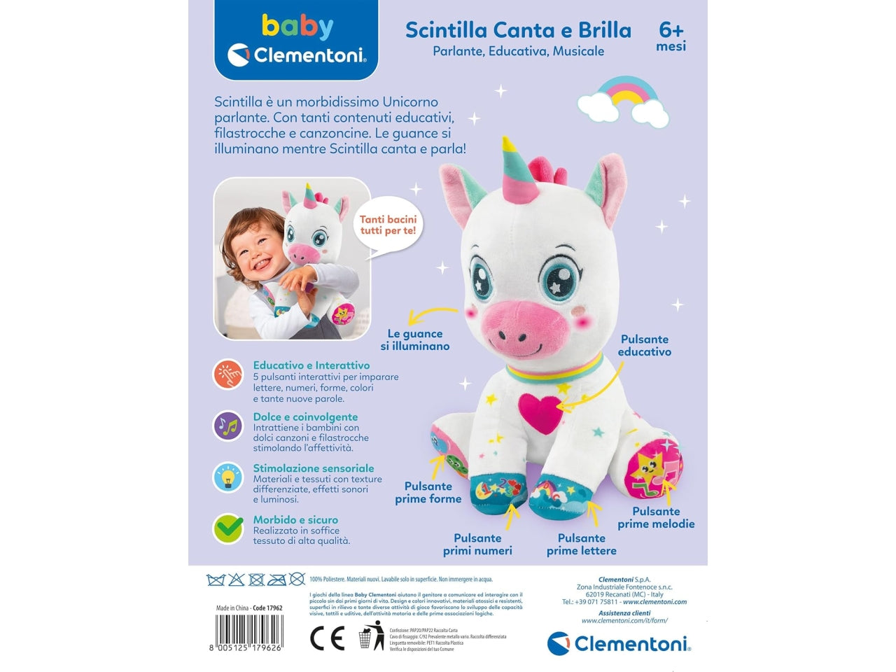 Scintilla unicorno canta e brilla