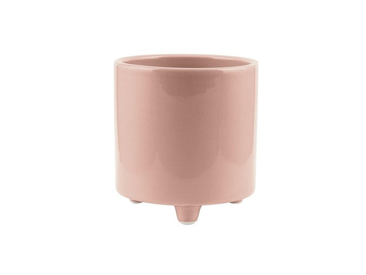 Cilindro ceramica con piede salmone h.110x105mm interno h.90x92mm