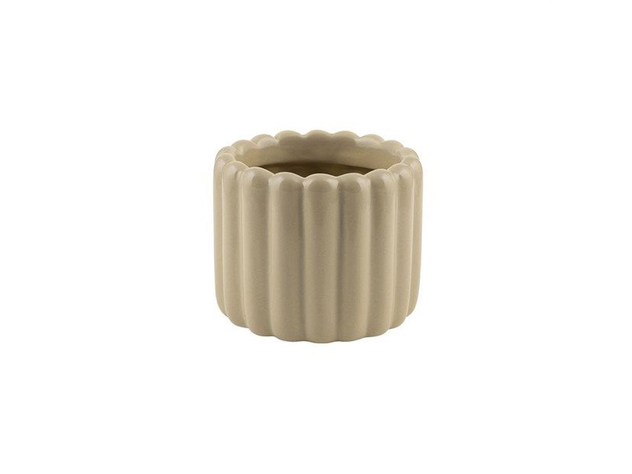 Cilindro rigato ceramica tortora h.65x81mm interno h.60x61mm