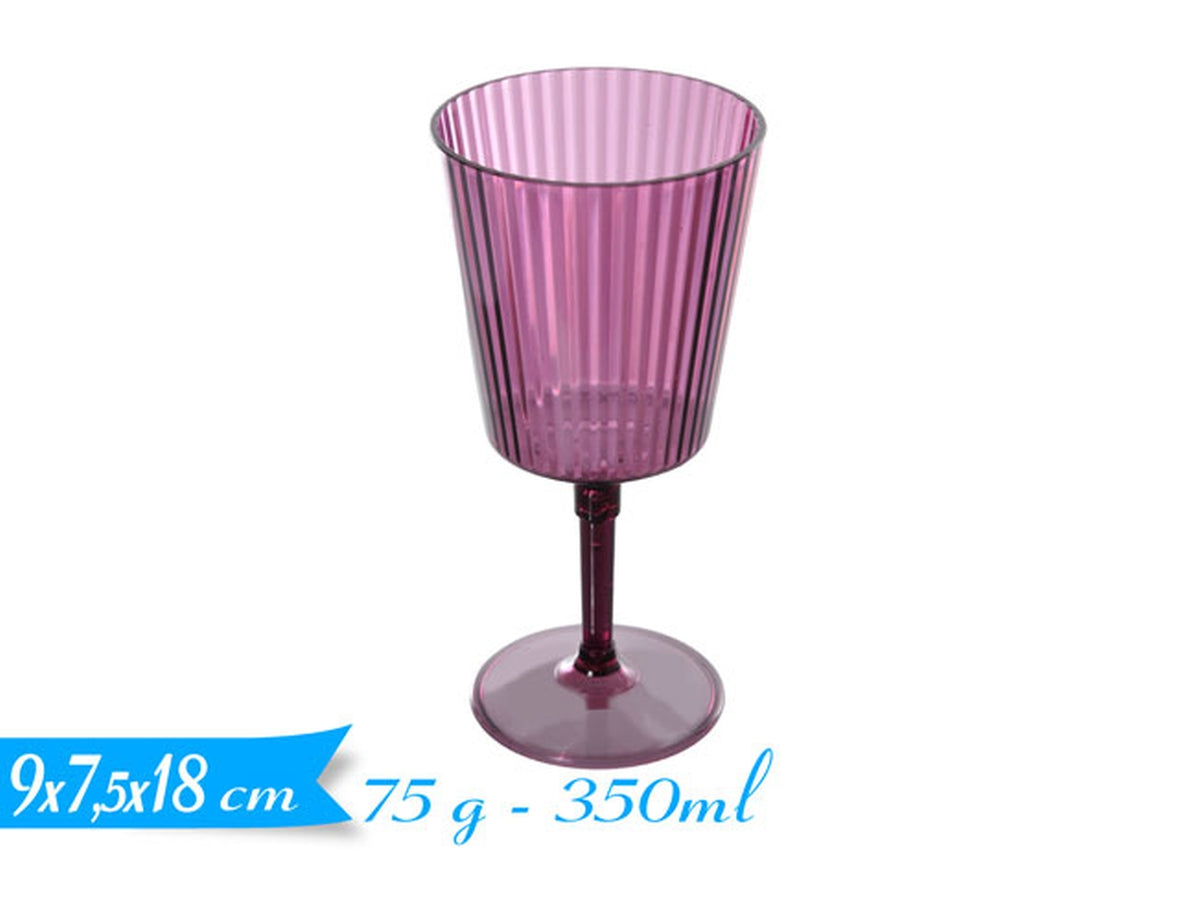 Calice in plastica viola riutilizzabile