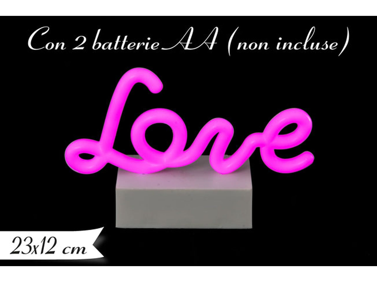 Decorazione luminosa con scritta love