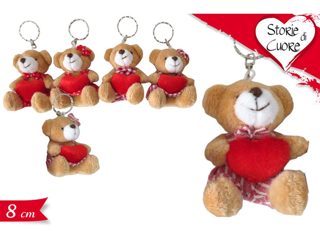Orso con portachiavi - modelli assortiti