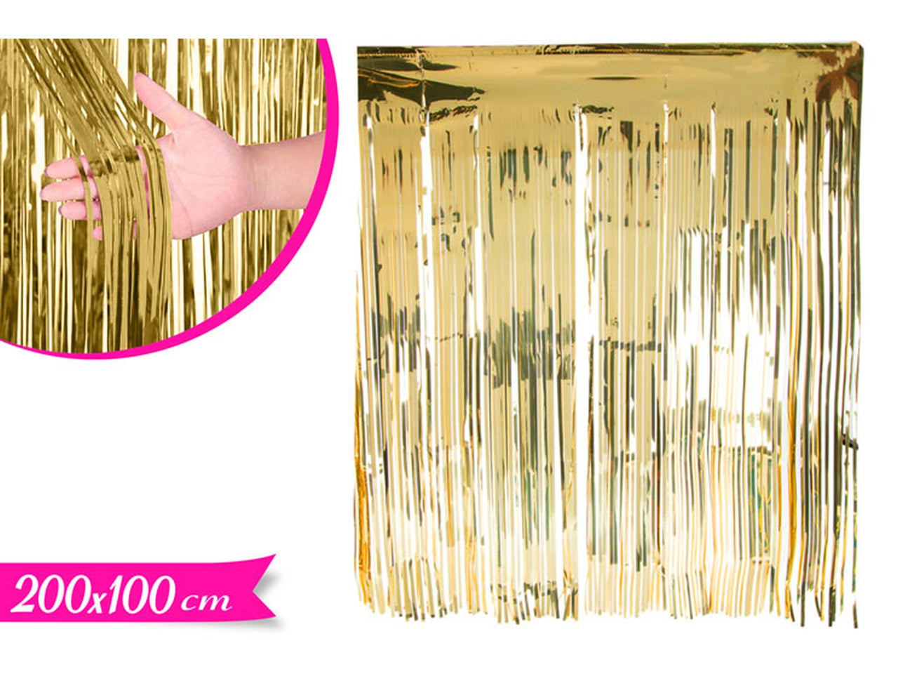 Tenda decorativa 200x100cm oro dorata