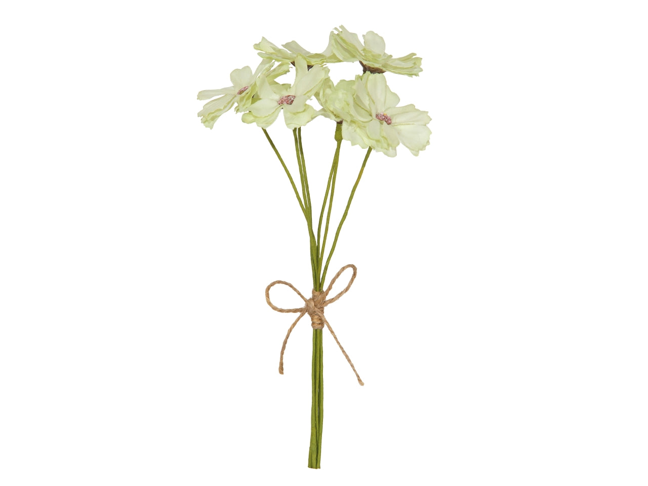Mazzo di 6 fiori 20cm verde menta