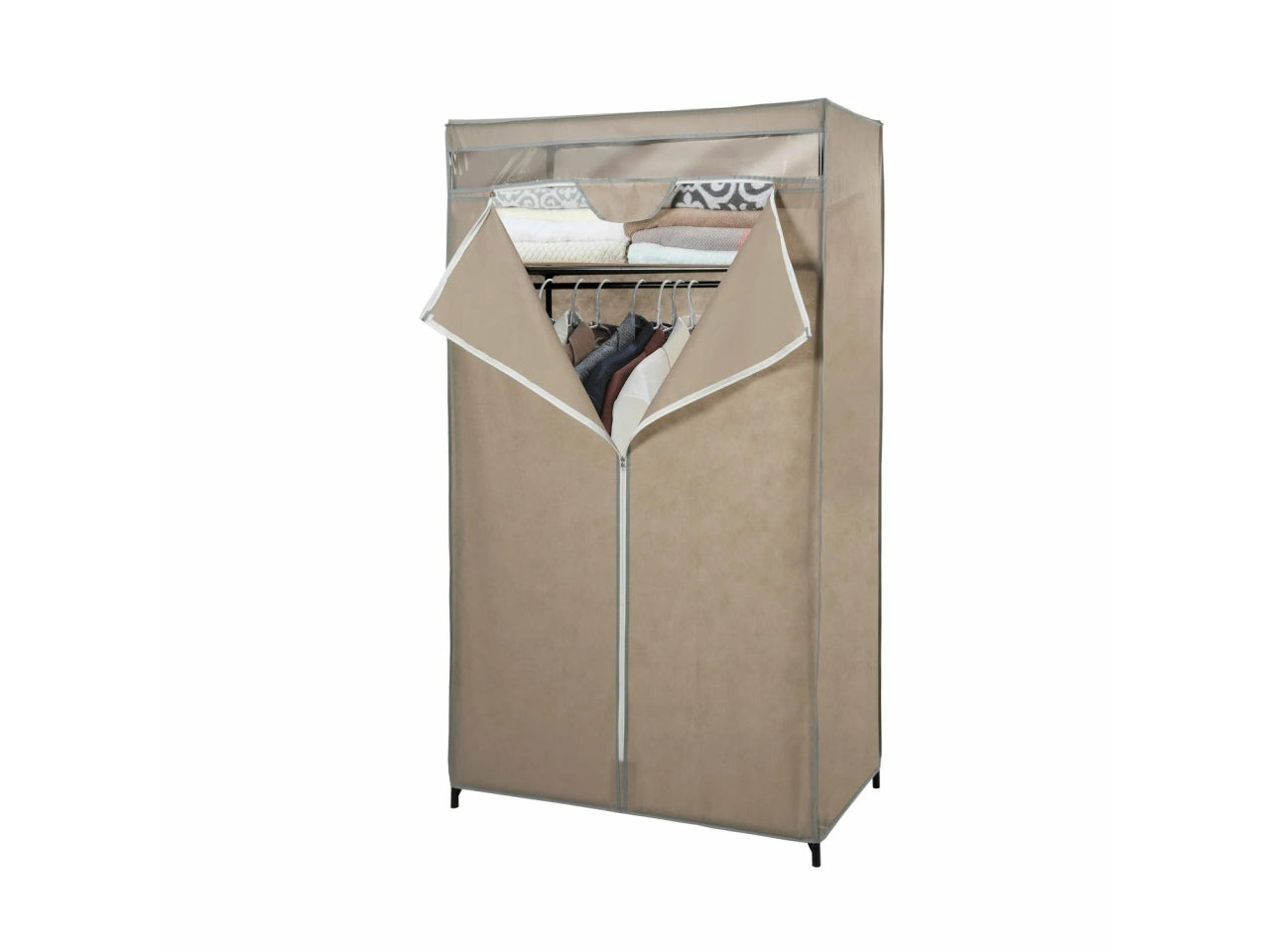 Armadio con cerniera tortora 90x50x160cm