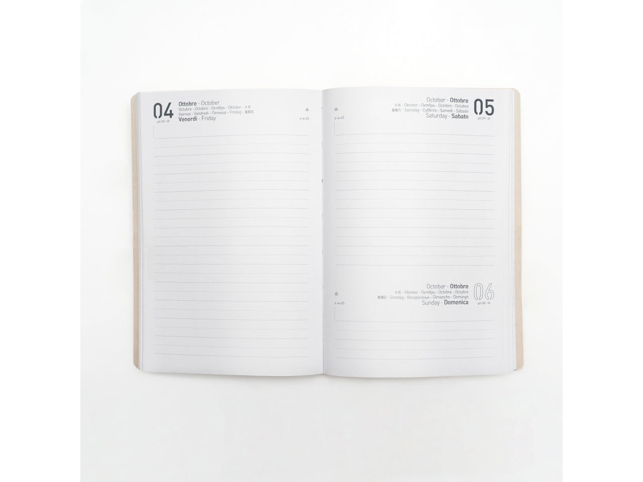 Agenda 2025/2026 16 mesi giornaliera 12x17cm monobloc con elastico azzurro