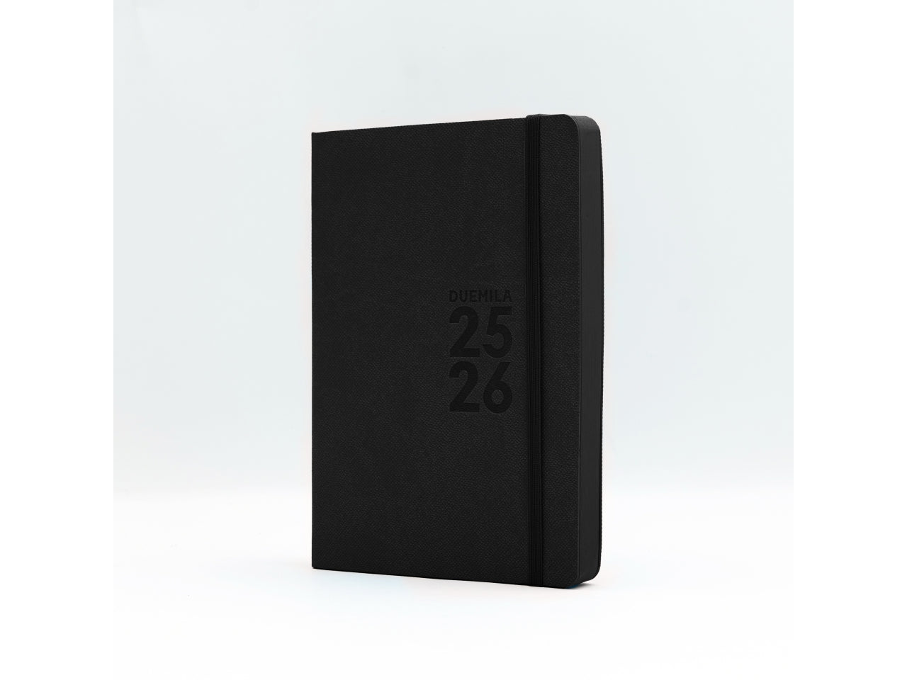 Agenda 2025/2026 16 mesi giornaliera 12x17cm monobloc con elastico nero