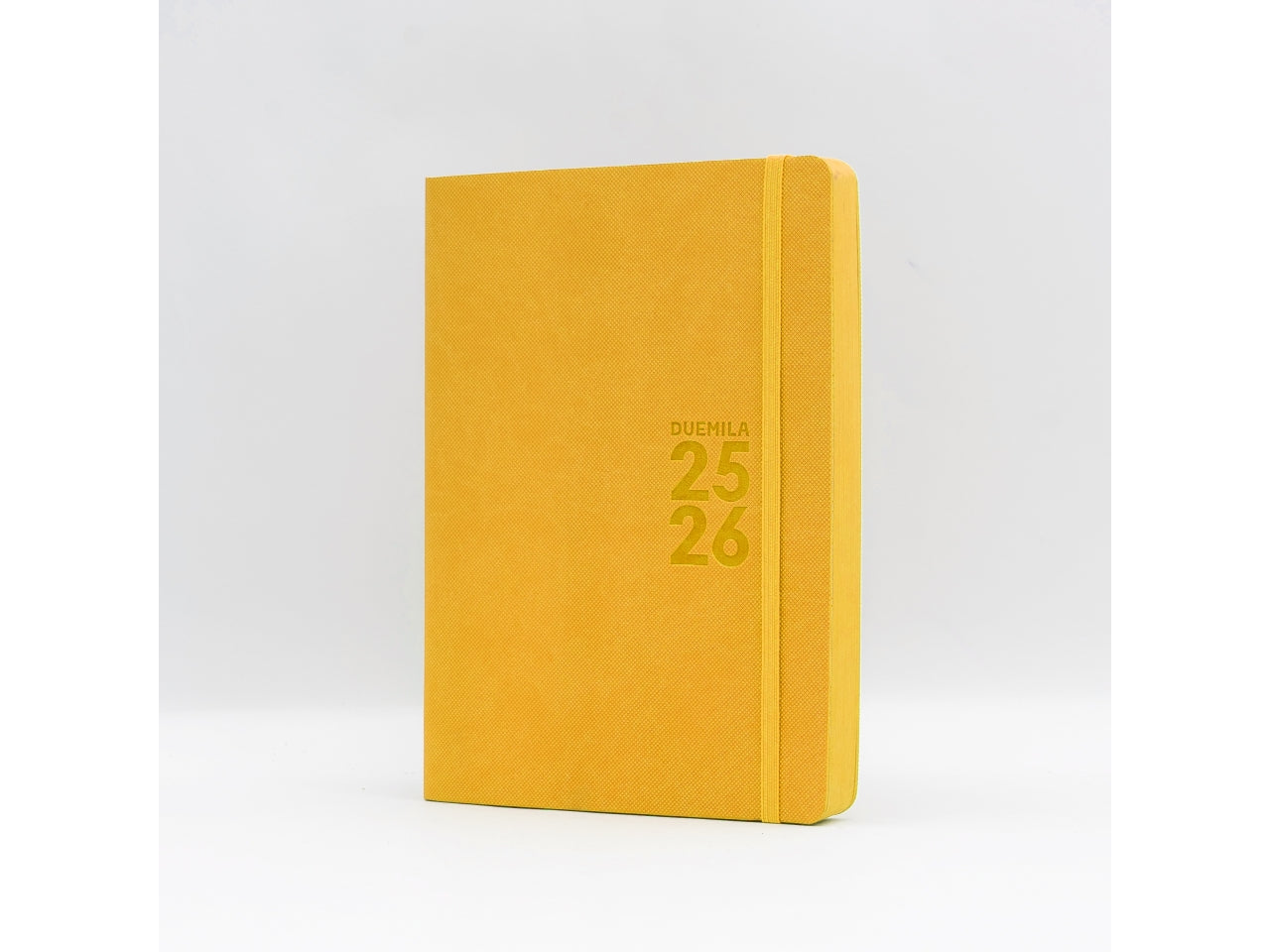 Agenda 2025/2026 16 mesi giornaliera 15x21cm monobloc con elastico giallo