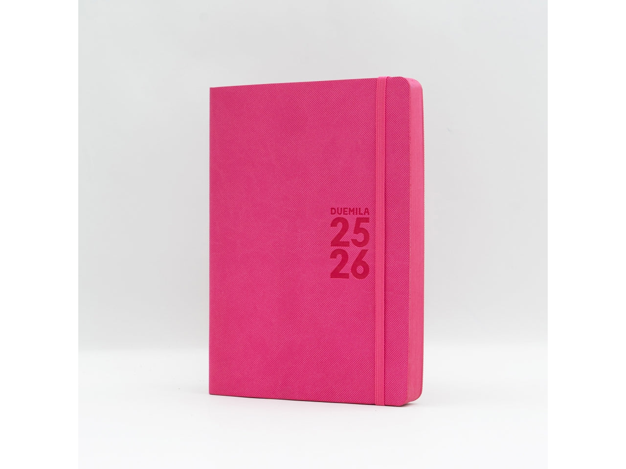 Agenda 2025/2026 16 mesi giornaliera 15x21cm monobloc con elastico rosa