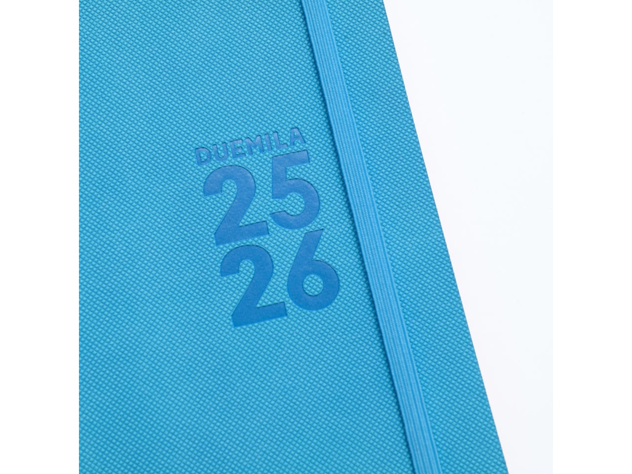 Agenda 2025/2026 16 mesi giornaliera15x21cm monobloc con elastico azzurro