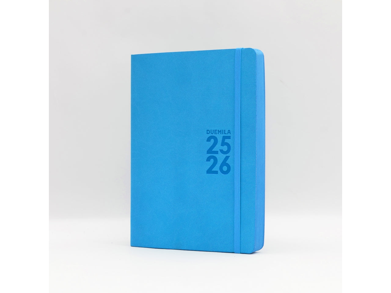 Agenda 2025/2026 16 mesi giornaliera15x21cm monobloc con elastico azzurro