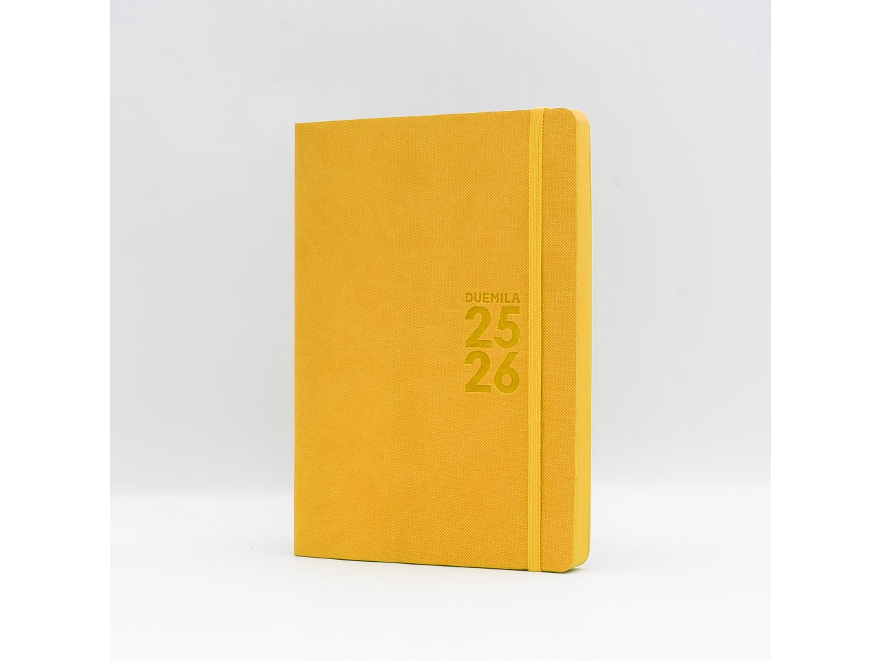 Agenda 2025/2026 16 mesi settimanale 15x21cm monobloc con elastico giallo