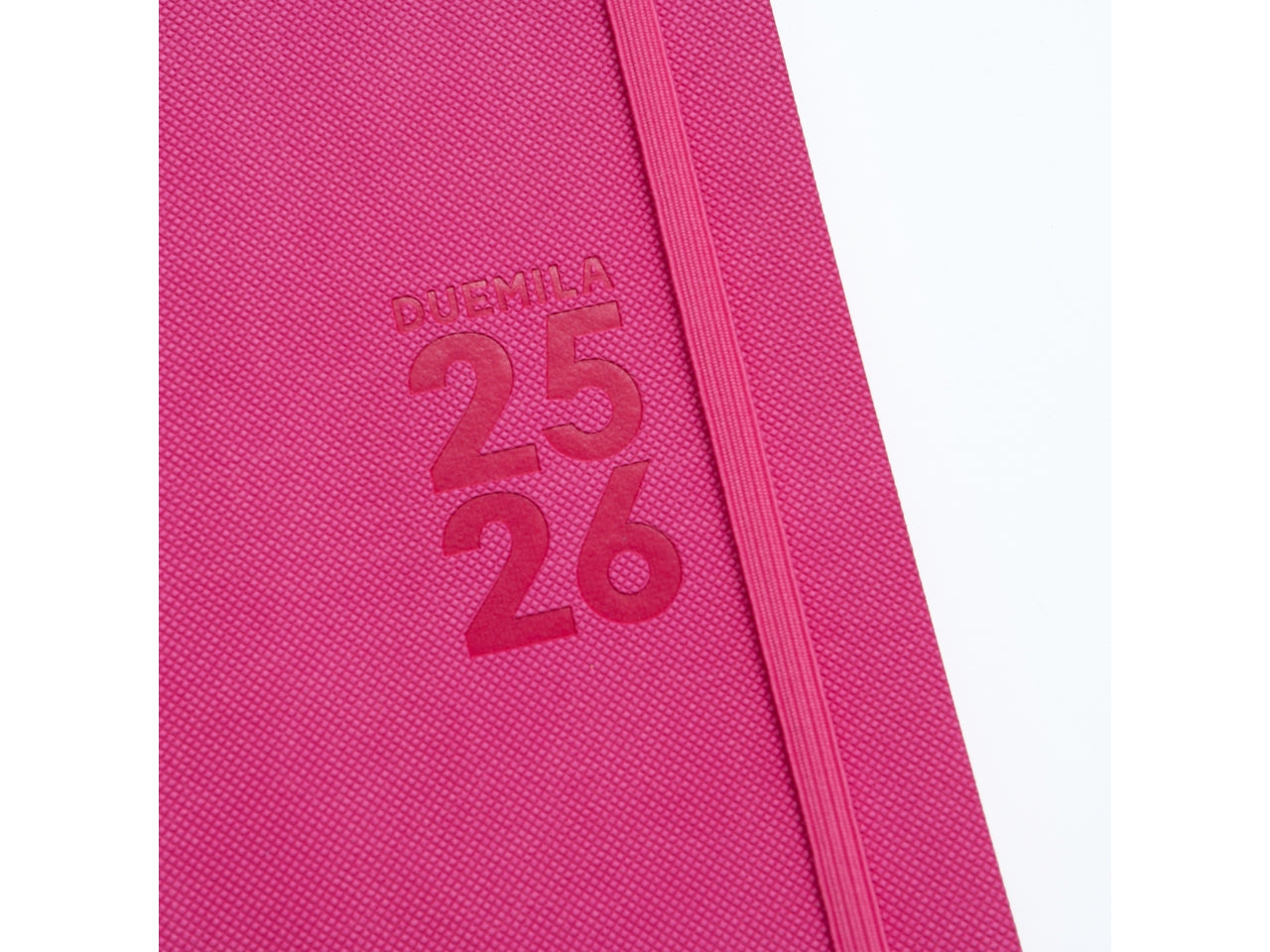 Agenda 2025/2026 16 mesi settimanale 15x21cm monobloc con elastico rosa