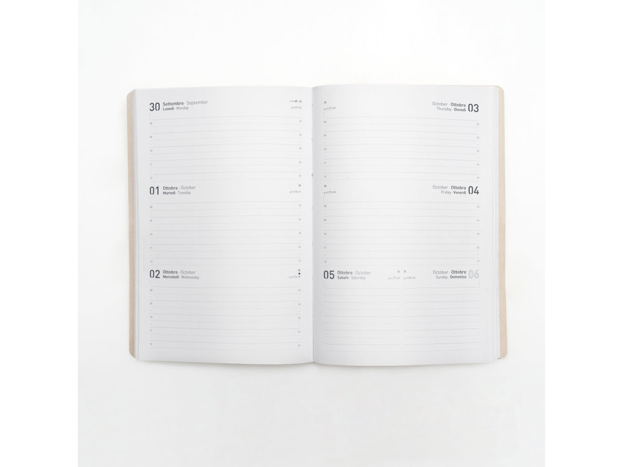 Agenda 2025/2026 16 mesi settimanale 15x21cm monobloc con elastico azzurro