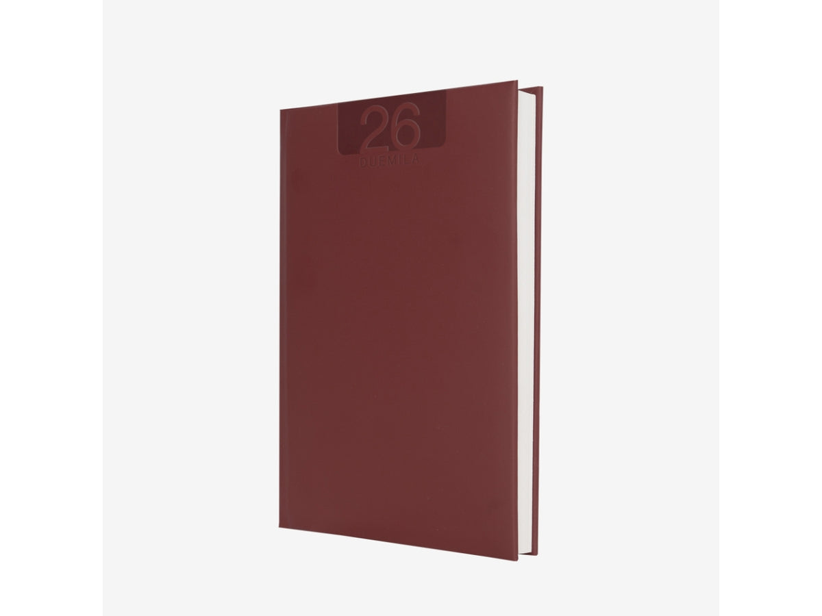 Agenda delta 2026 sabato e domenica separati 15x21cm bordeaux $