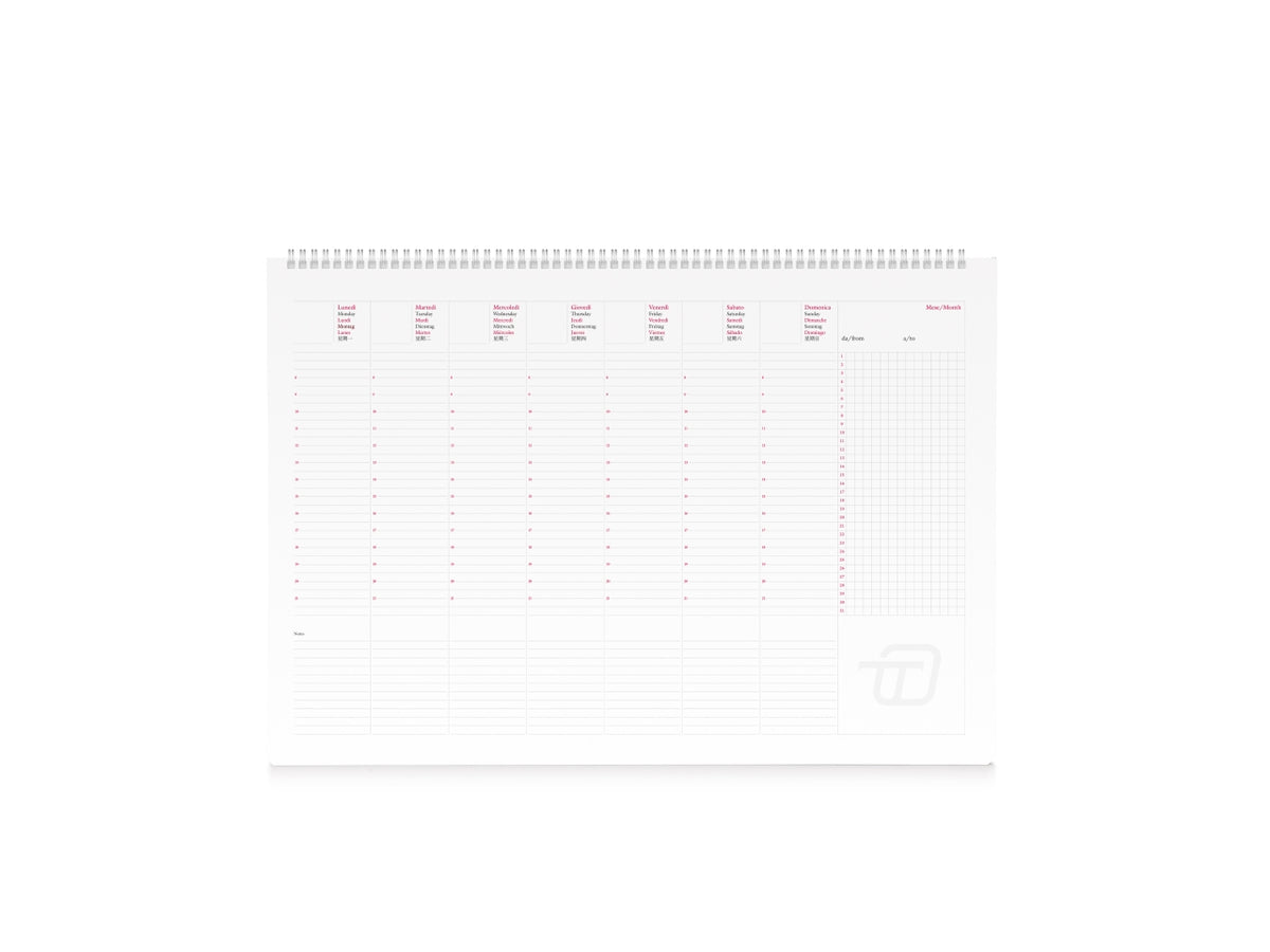 Planning settimanale mini 35x25cm spiralato perpetua in colori assortiti