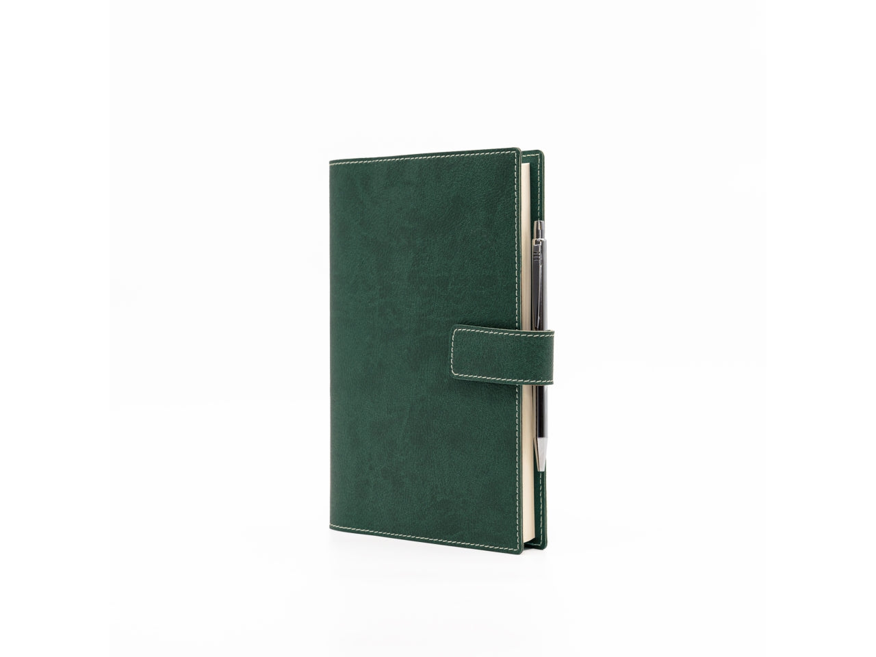Agenda timeless 2026 15x21cm con laccio in similpelle verde