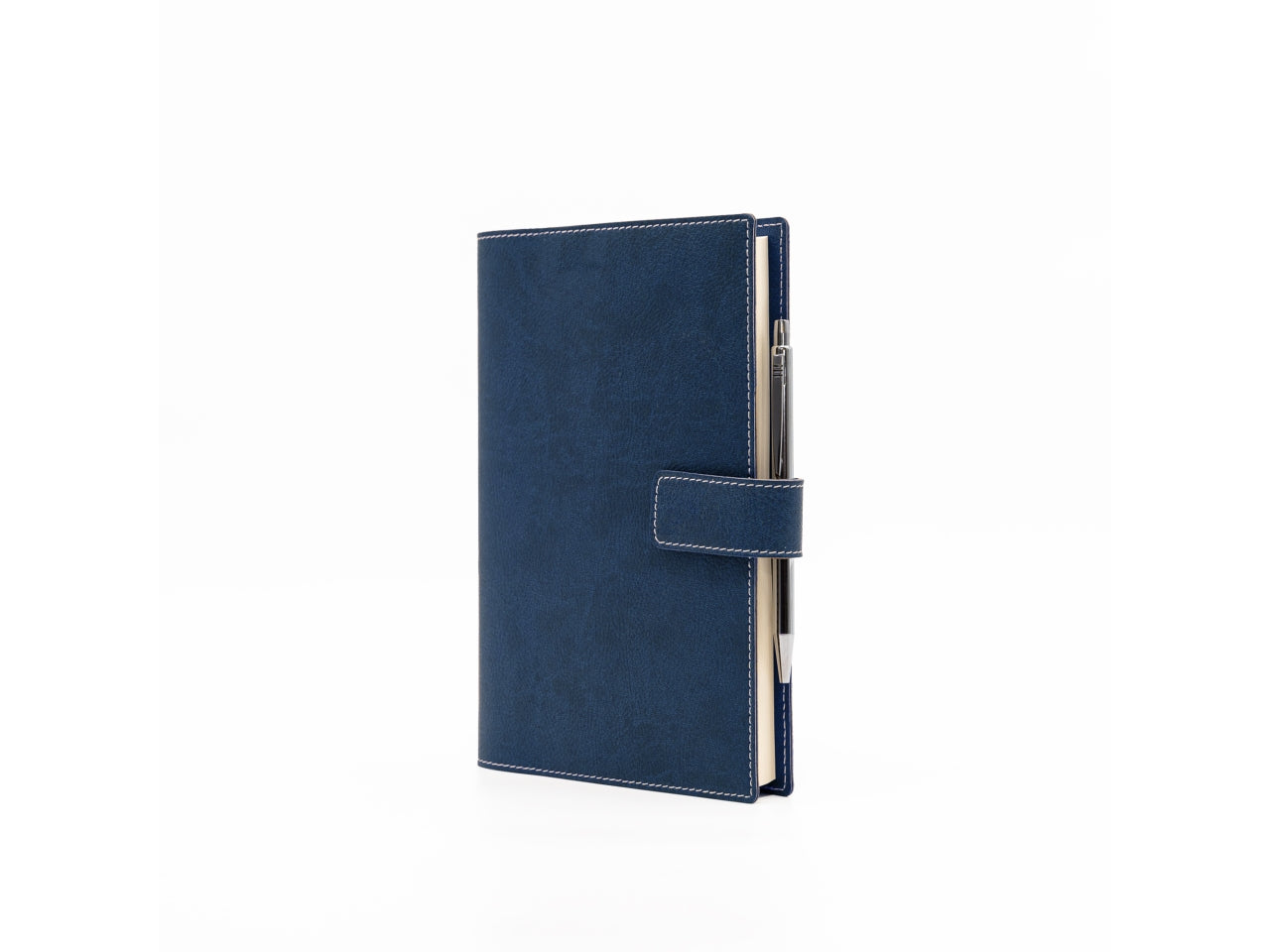 Agenda timeless 2026 15x21cm con laccio in similpelle blu