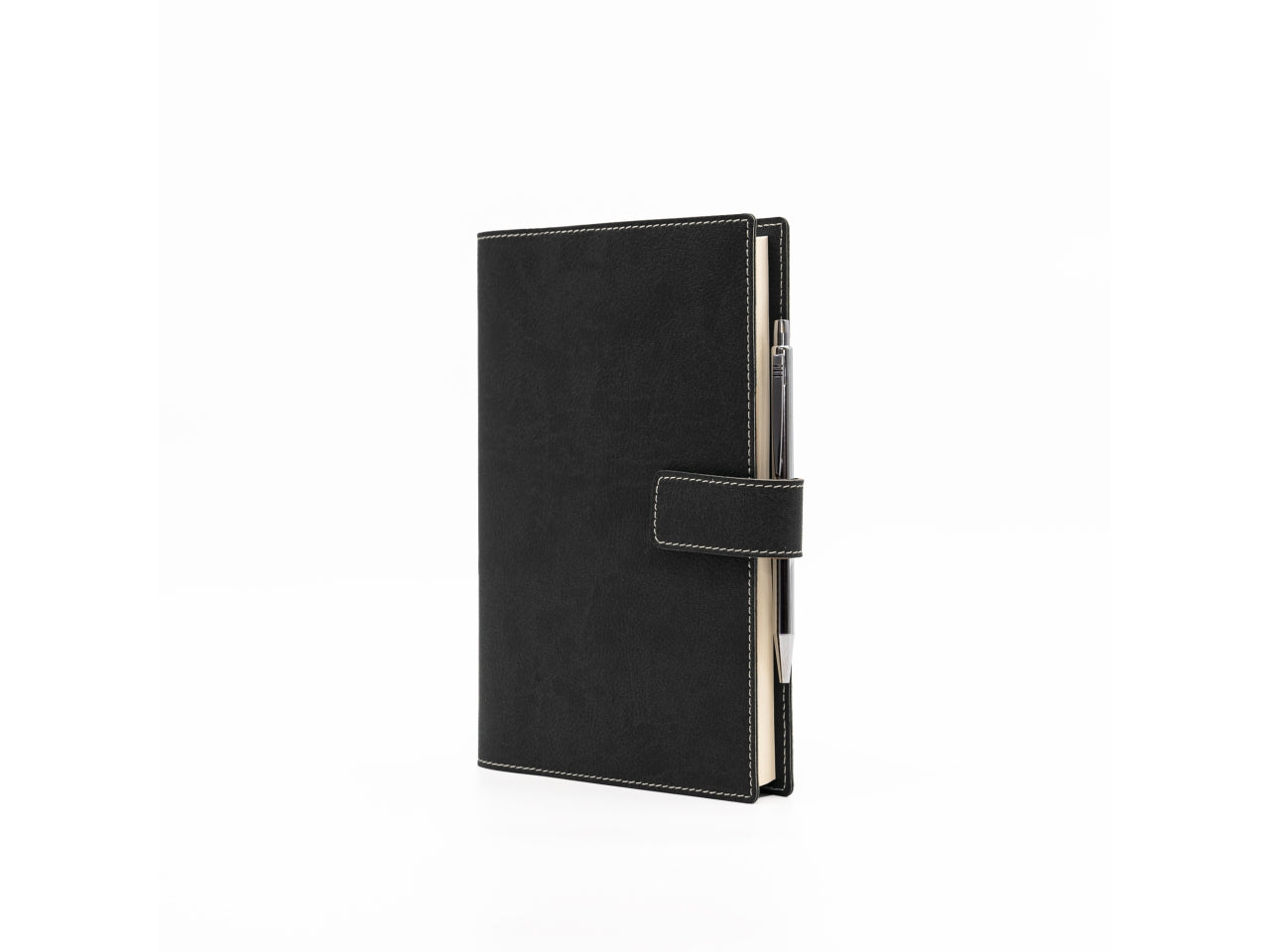 Agenda timeless 2026 15x21cm con laccio in similpelle nero $