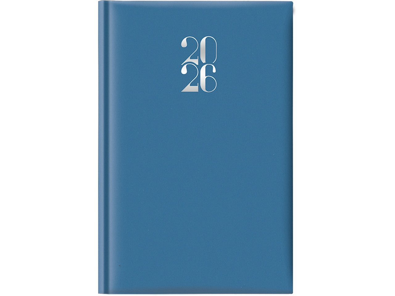Agenda 2026 11x16,5cm giornaliera con sabato e domenica abbinata azzurro