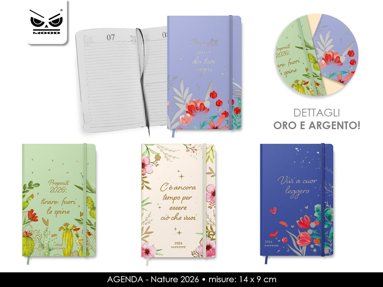 AGENDA FLOWER METAL 2026 MIS. L CB067 CB067