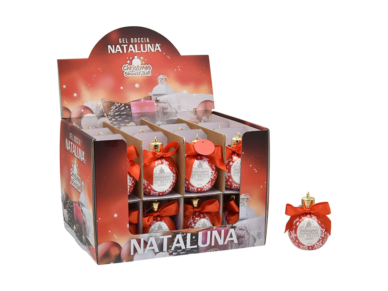 Gel doccia sfera natalizia 100ml alla ciliegia