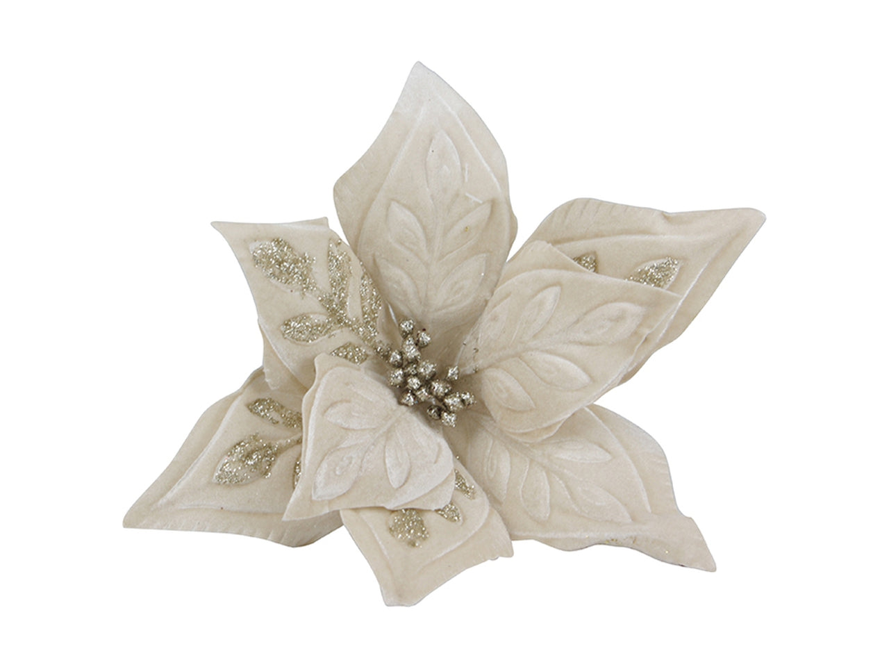 Pick fiore con 8 petali champagne