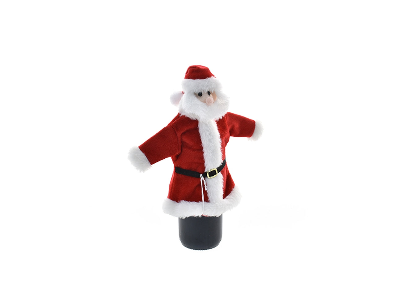 Porta bottiglia babbo natale 19cm rosso