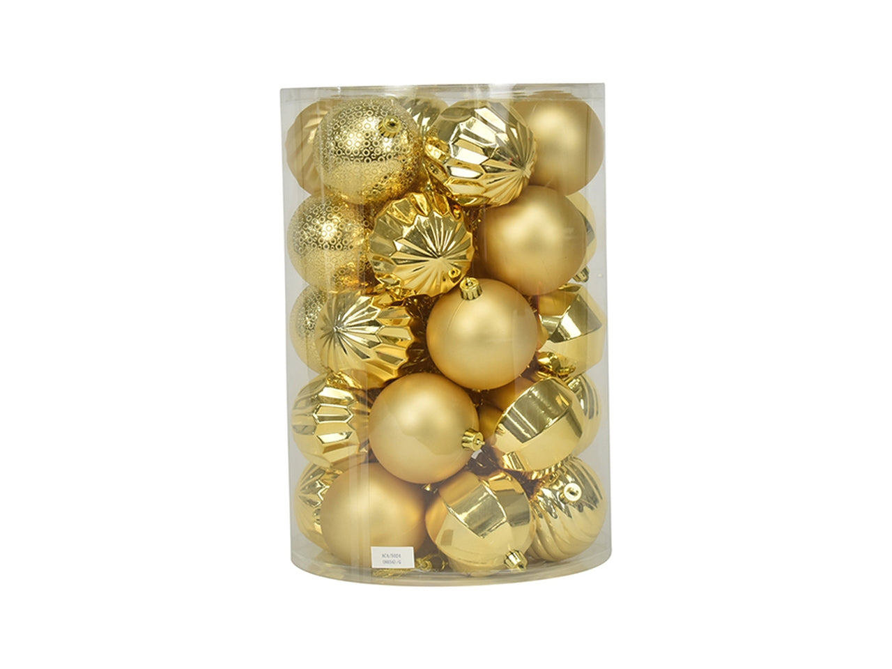 Palla 8cm in confezione da 34 pezzi oro