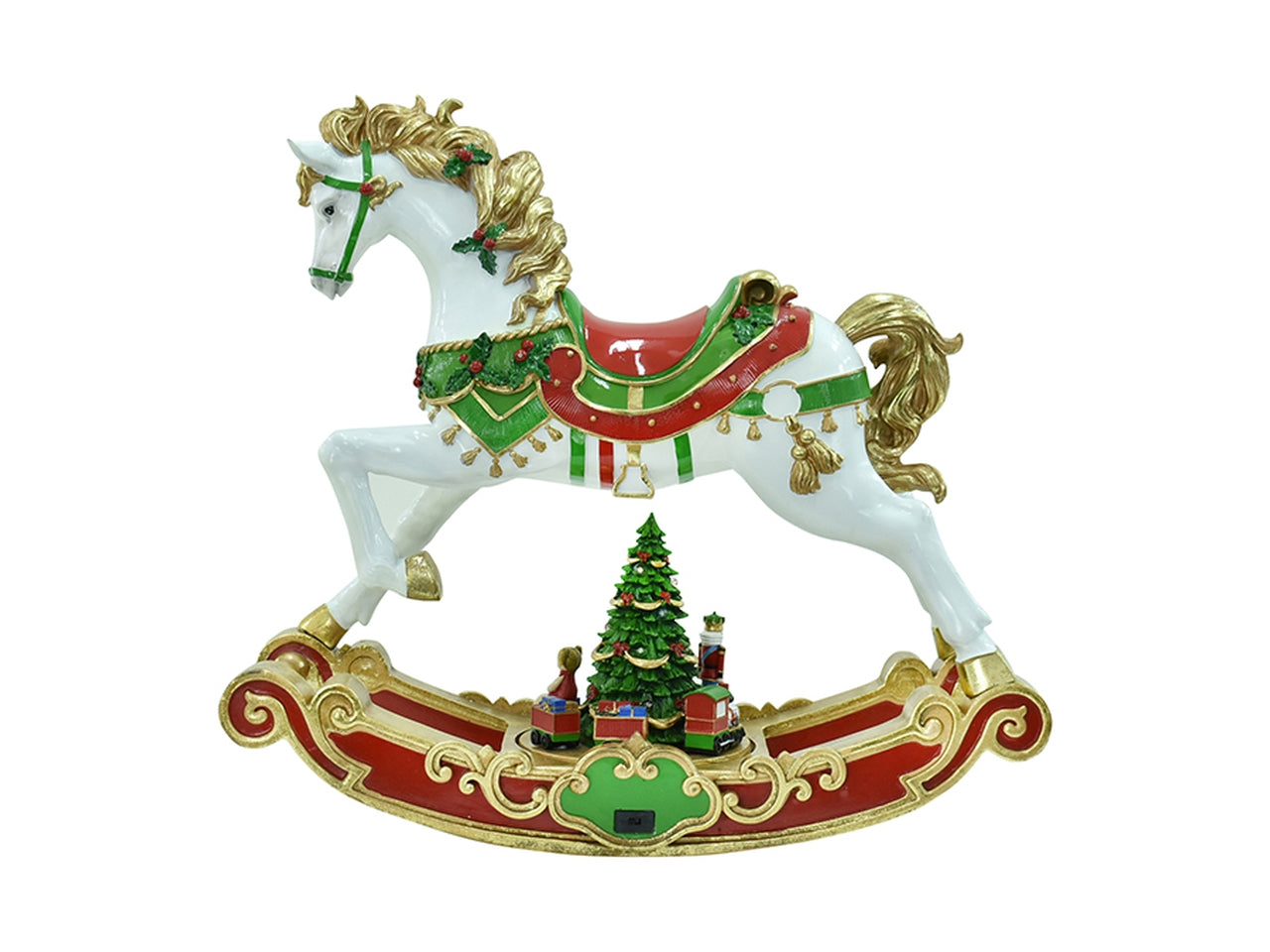 Cavallo a dondolo con luci led 62x22x55,6cm