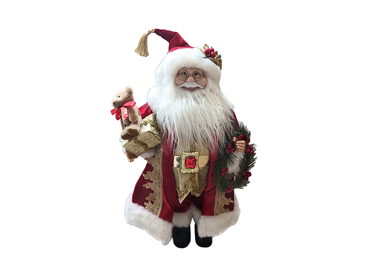 Babbo natale 45cm rosso e oro