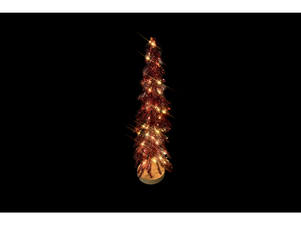 Albero 50cm con 60led a batteria e timer roso