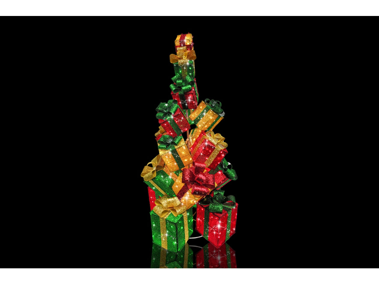 Albero 192cm con pacchi regalo e 544led