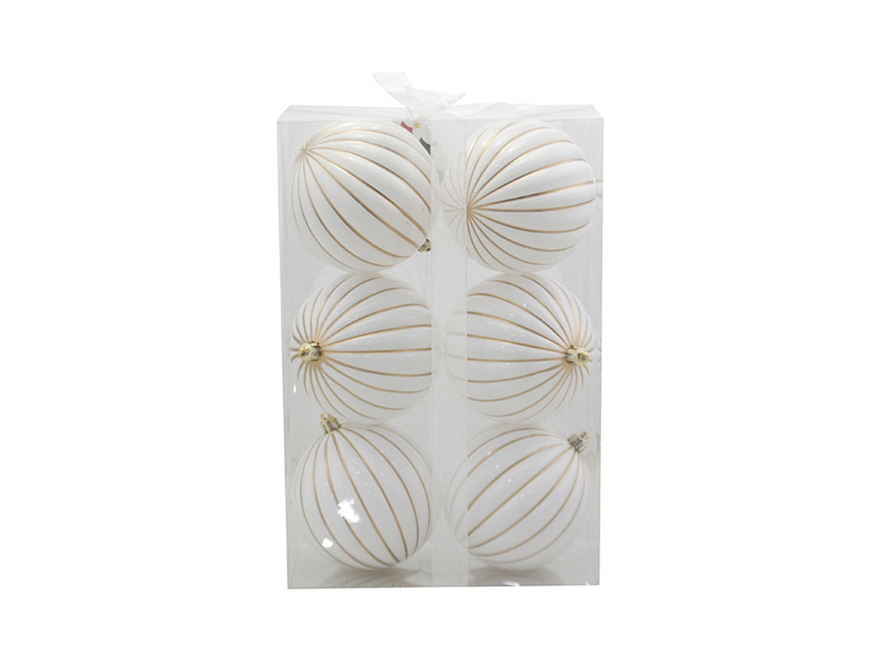 Palla 10cm a spicchi in confezione da 6 pezzi bianco