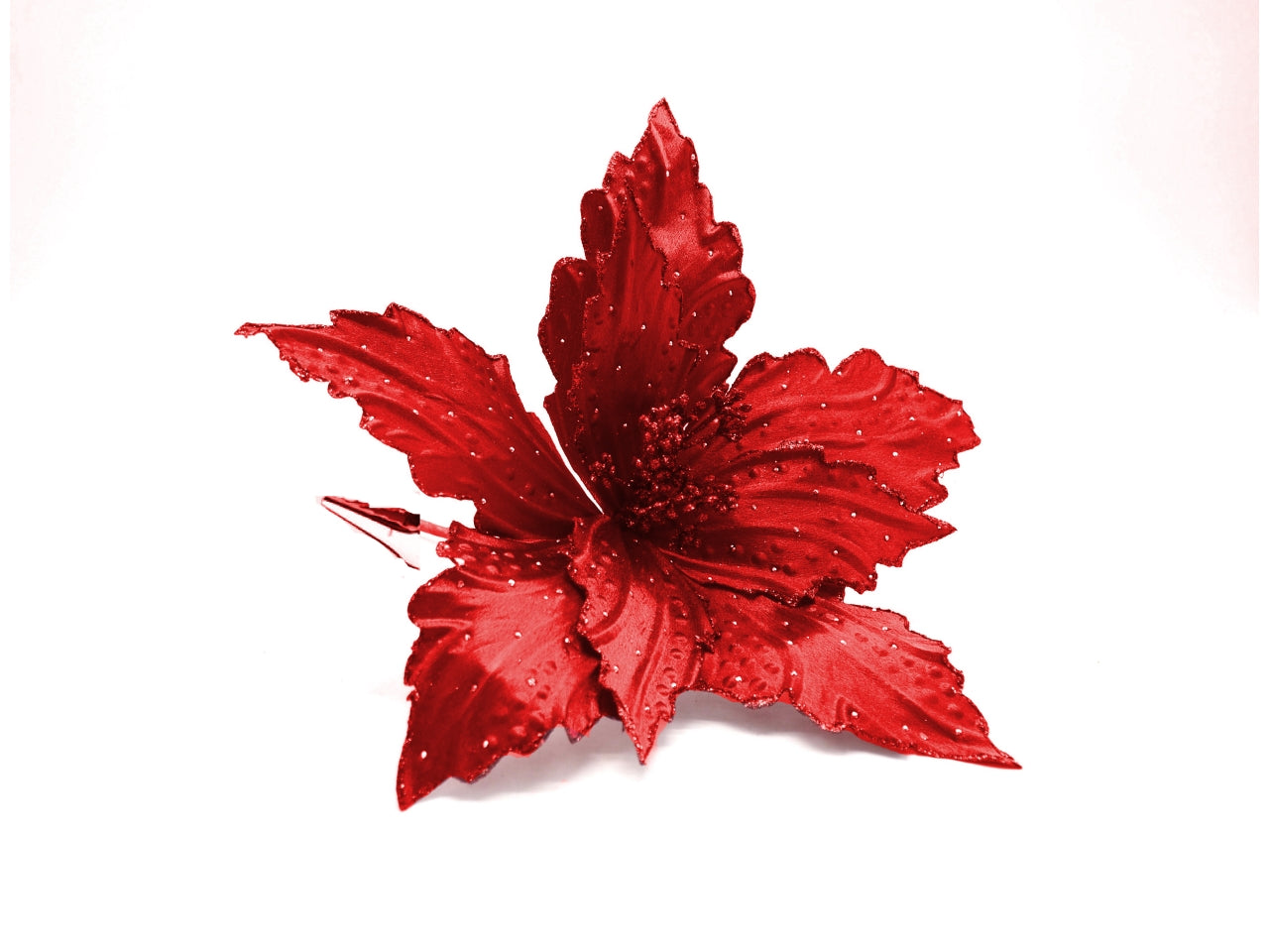 Stella di natale rossa 24cm con clip
