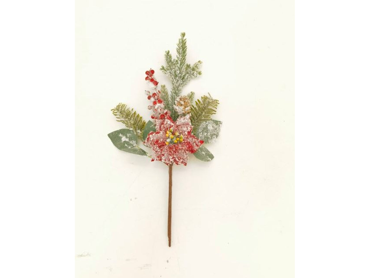 Pick 34cm con fiori rorri innevato