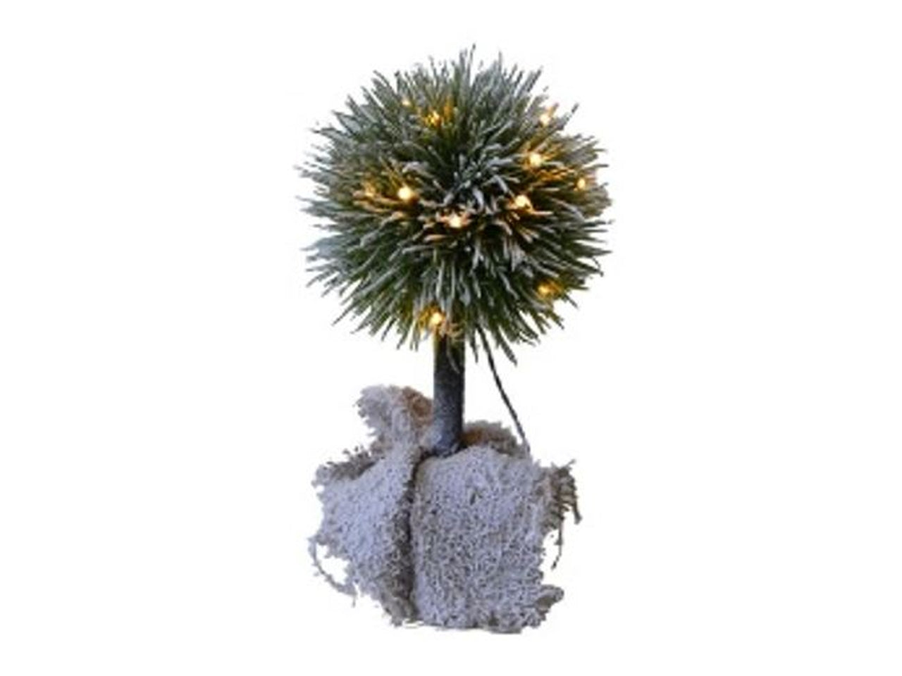 Albero palla h.30cm con luci e base juta
